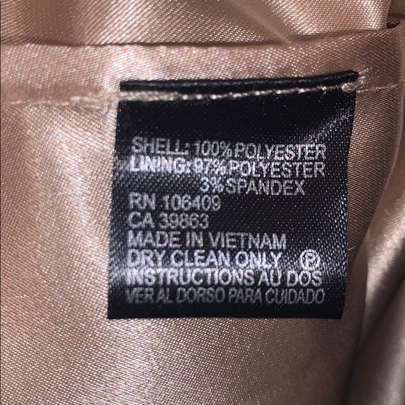 TAHARI Black & Nude Organza Dress - Picture 8 of 8